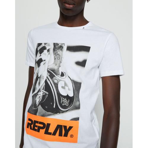 T-Shirt Rock Fluo Blanc