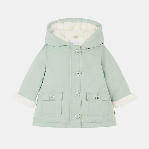 Parka À Capuche Penola Intérieur Fourré Vert Pâle