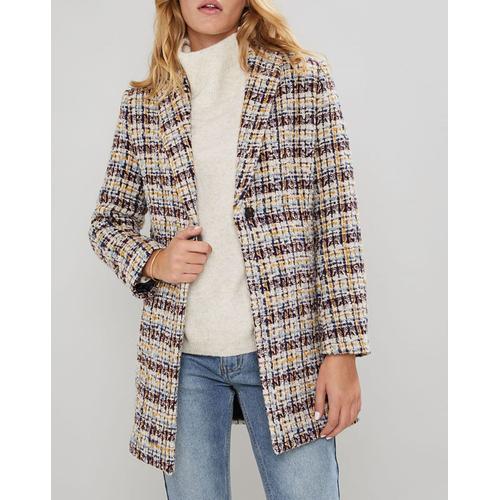 Manteau En Laine Mélangée Eloi Multicolore