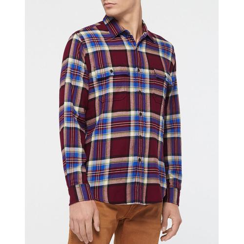 Chemise Slim Fit À Grands Carreaux Bordeaux/Bleu