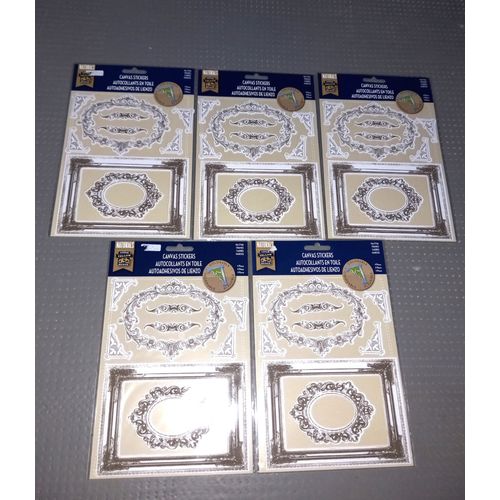Lot D'autocollants En Toile Pour Scrapbooking Cadre Retro