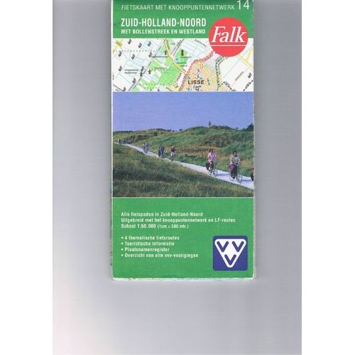 Carte Nederland Zuid-Holland Noord 1/50 000 N°14 Avec Pistes Cyclables