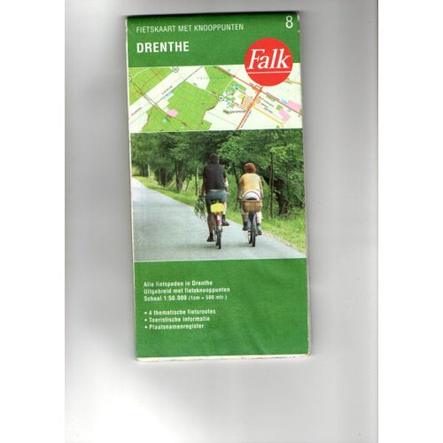 Carte Nederland Drenthe 1/50 000 N°8 Avec Pistes Cyclables