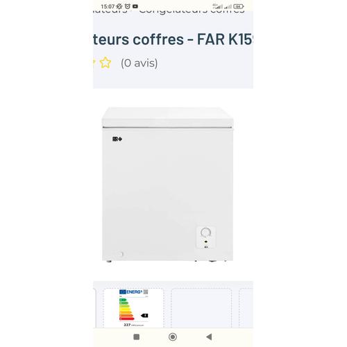 Congélateur coffre Far K159 Cong Bahut 139L sous garantie Conforama