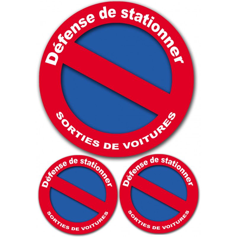 Stationnement Interdit - 1sticker 20cm - 2 De 10cm - Sticker/Autocollant