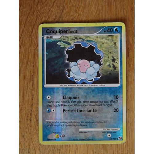 Carte Pokemon Coquiperl Brillante 40 Pv 64/106 Ex Duels Au Sommet