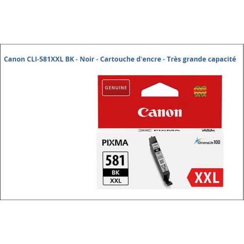 Cartouche D'Encre Canon 581 XXL CLI-581XXL BK Noir