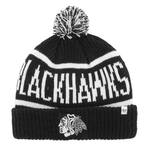 47 Brand Bonnet Tricoté - Calgary Chicago Blackhawks Noir