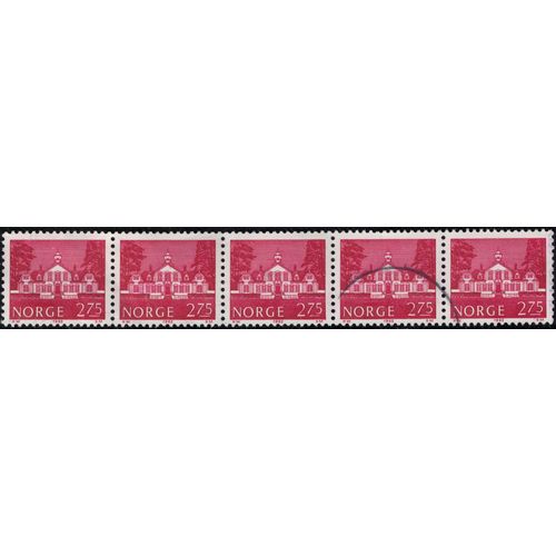 Norvège 1982 Lot De 5 Used Manoir De Damsgard Laksevag Y&t No 814 Su