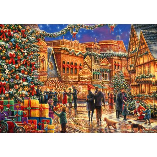 Christmas At The Town Square - Puzzle 1000 Pièces