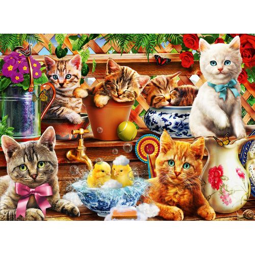 Kittens In The Potting Shed - Puzzle 3000 Pièces
