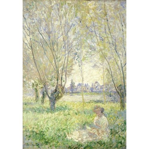 Claude Monet - Femme Assise Sous Les Saules, 1880 - Puzzle 12 Pièces