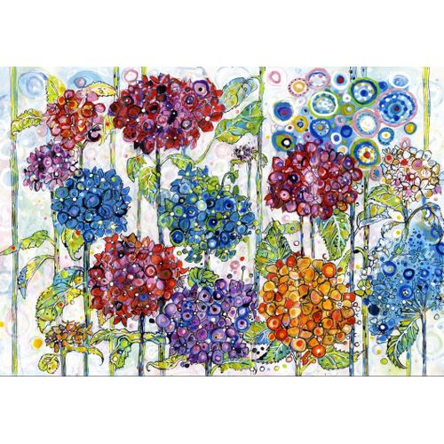 Sally Rich - Summer Hydrangeas - Puzzle 12 Pièces
