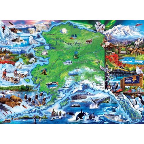 Parcs Nationaux - Alaska - Puzzle 1000 Pièces