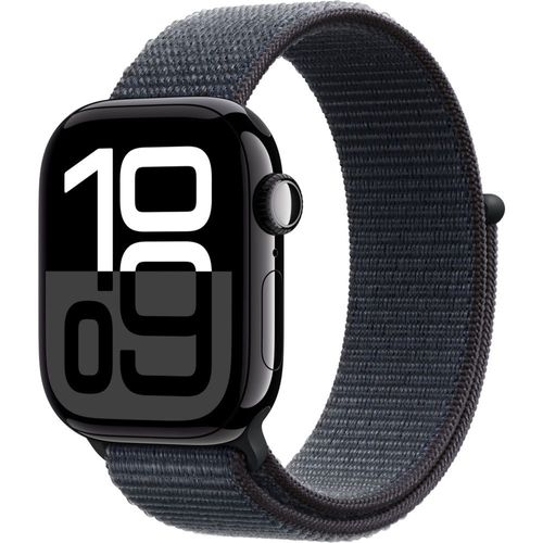 Apple Watch Series 10 Gps + Cellular - Boîtier Aluminium 46 Mm Finition Noir De Jais - Boucle