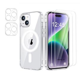 Hq-Cloud® Coque Magnétique Pour Iphone 13 6,1 Pouces, Compatible Avec Magsafe, Dos Anti Rayures, Transparent