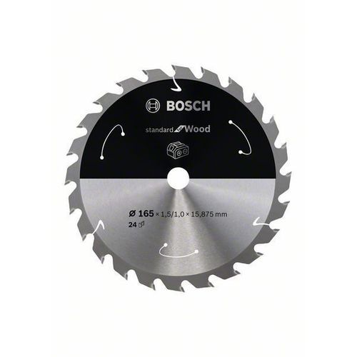 Bosch Professional Lame de scie circulaire Standard for Wood pour scies sans fil 165x1.5/1x15.875, T24 - 2608837681