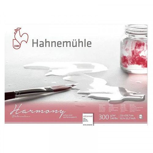 Bloc Aquarelle Harmony 300g/M2 12feuilles Grain Fin A4 - Hahnemühle