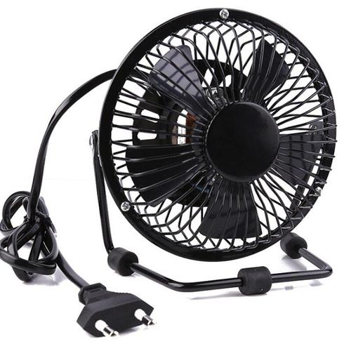 Mini ventilateur USB Portable en fer forgé, petit ventilateur de bureau adapté aux ventilateurs électriques à la maison et au bureau, prise ue