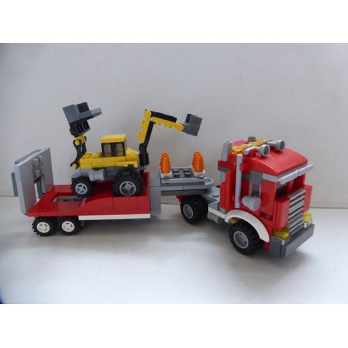 Lego Creator Chantier Camion Semi-Remorque Et Pelleteuse