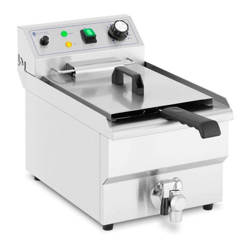 Friteuse électrique 9 litres 3 000 watts robinet de vidange zone froide professionnelle acier inoxydable Helloshop26 14_0003988