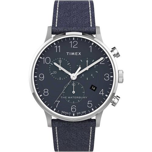 Timex Montre Bleu Chronographe Hommes Waterbury Tw2t71300