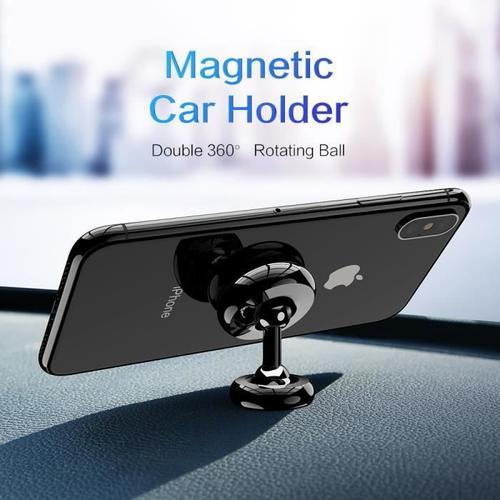 Support de téléphone magnétique pour voiture, support de voiture universel  à aimant puissant, rotation du tableau de bord 360