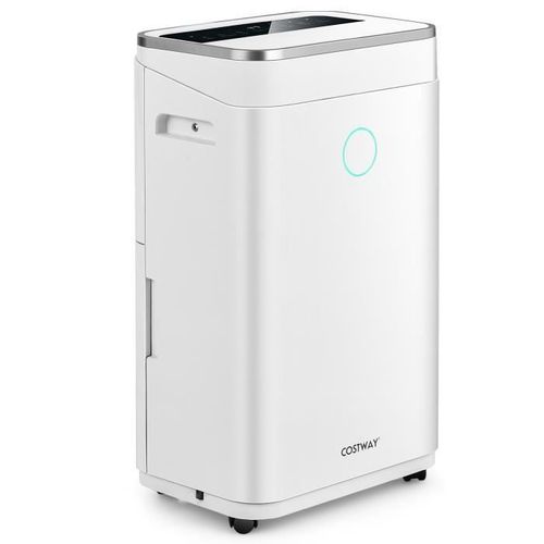 COSTWAY Déshumidificateur 25L/Jour 4 en 1 Réservoir d'Eau 6,5L Minuterie 24H 2 Vitesses Dégivrage Automatique Pièces jusqu'à 30 m²