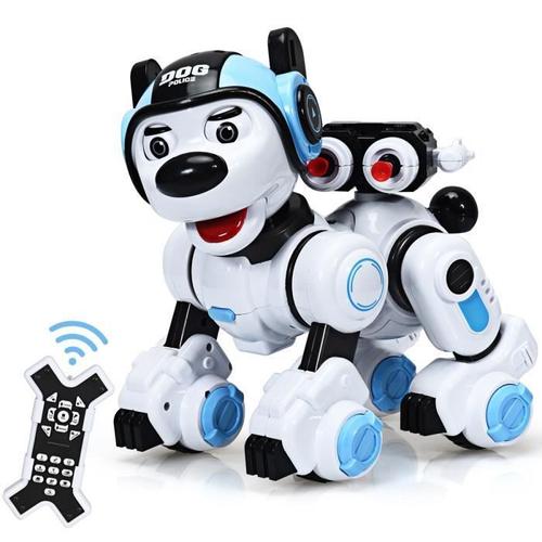 Costway Robot Chien Pour Enfants Intelligent Télécommandé,Danser Chanter Et Tirer,Interactif 6 Ans+ Recharge Usb-Costway