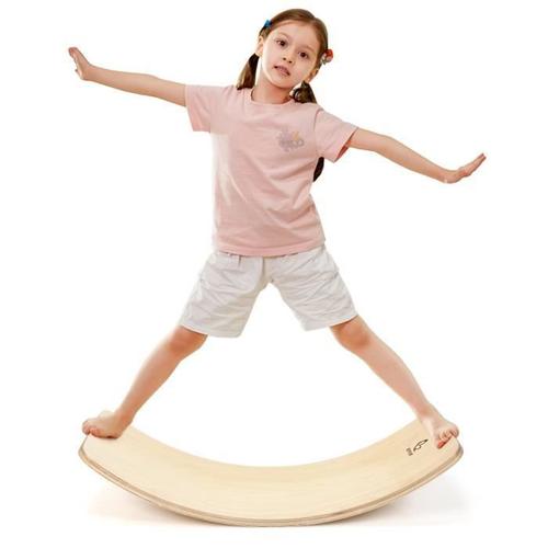 Planche D'équilibre En Bois Incurvée Pour Enfants Et Adultes Costway - Charge 220kg