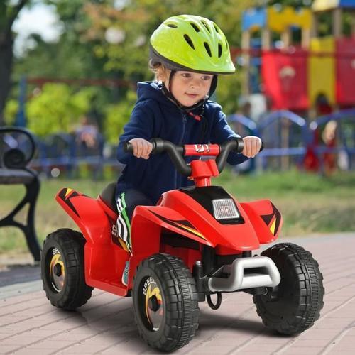 Costway Quad Electrique Pour Enfants 6 V 4,5 Km-H Max. Voiture Buggy Pour Enfants De 3ans+ Rouge