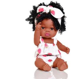 45cm Poupée Africaine Fille Noire avec Vêtements Utilisé pour Démontrer  Pratiquer Nombre Procédures Quotidiennes Requises rouge