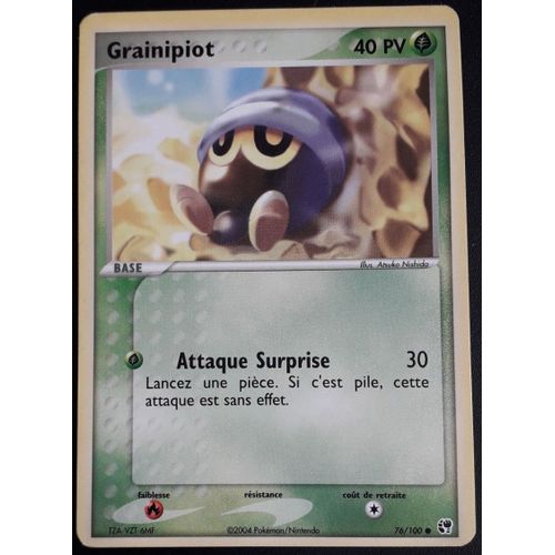 Carte Pokémon Grainipiot 76/100 - Ex Tempête De Sable (Fr)