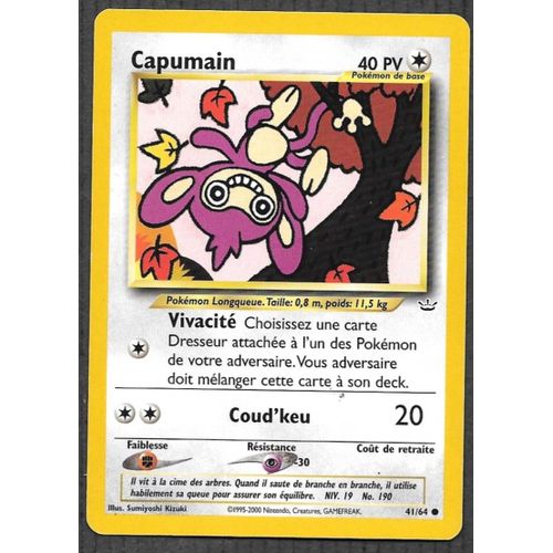 Carte Pokémon Capumain 41/64 - Neo Révélation Wizards (Fr)