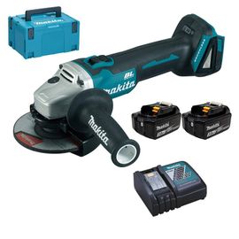 Meuleuse d'angle 18V Li-Ion BL Ø125mm (2x3.0 Ah) en coffret - Makita DGA504RFJ