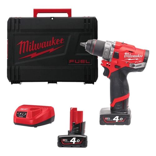 Perceuse visseuse MILWAUKEE FUEL M12 FDD-402X - 2 batteries 12V 4.0 Ah - 1 chargeur C12C 4933459818