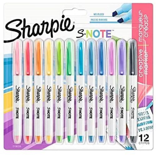 Sharpie Marqueur Créatif S-Note, Carte Blister De 12