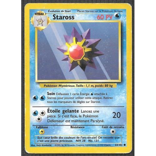 Carte Pokémon Staross 64/102 - Set De Base Wizards (Fr)