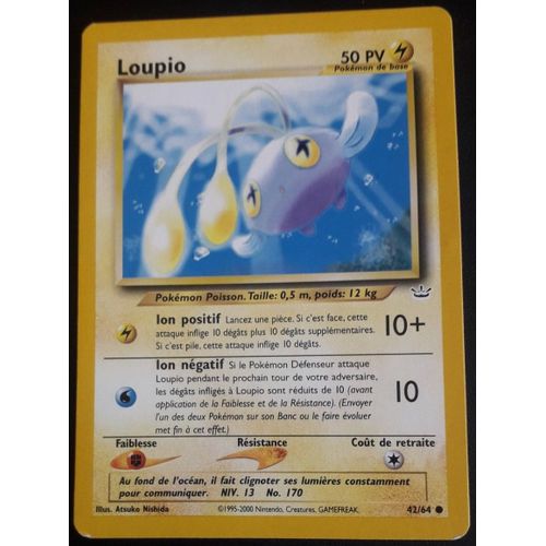 Carte Pokémon Loupio 42/64 - Neo Révélation Wizards (Fr)