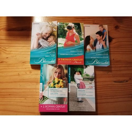 Lot 5 Livres Collection Blanche - Auteure : Caro Carson
