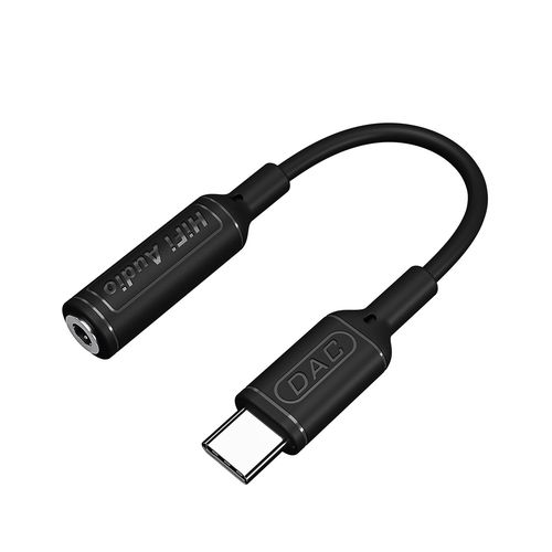 Câble adaptateur audio de type C vers 3,5 mm Le noir