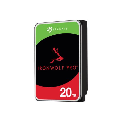 Seagate IronWolf Pro ST20000NE000 - Disque dur - 20 To - interne - 3.5" - SATA 6Gb/s - 7200 tours/min - mémoire tampon : 256 Mo - avec 3 ans de Seagate Rescue Data Recovery