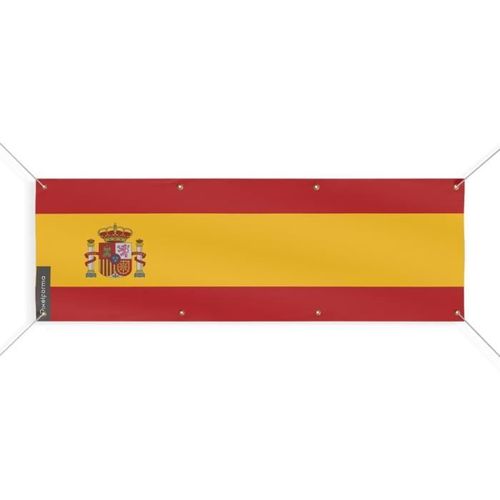 Bannière Drapeau De L'espagne 8 Oeillets 70x210 Cm