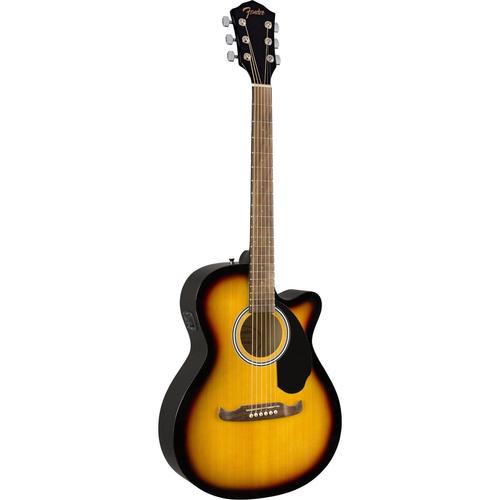 Fender Fa-135ce Concert Sunburst Wn Guitare Électro-Acoustique Folk