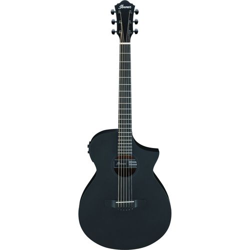 Ibanez Aewc13 Weathered Black Open Pore Guitare Électro-Acoustique Folk