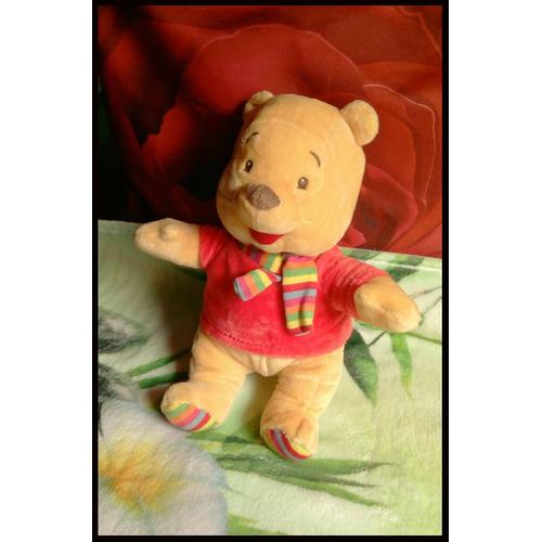 Peluche Winnie L&#39Ourson Avec Multifonction D&#39Éveil - 100% Neuf - Doudou Hochet À Billes Bruit Eveil Etc - Ourson Tout Doux Nounours Animal Ours Figurine Jouet Disney - Pour Bébé Fille Garçon