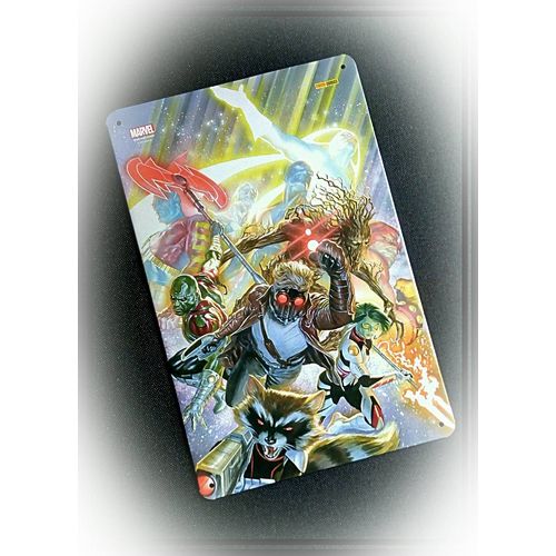Plaque Décorative En Métal - Super-Héros Marvel &#64 2017 - 100% Neuve - Poster Métallique Déco Décoration Super Héros - Hauteur Env. 26 Cm / Largeur Env. 17 Cm