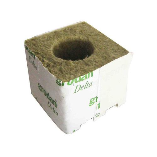 Cubes de laine de roche 75x75x65 par 8 Ø38mm - Grodan