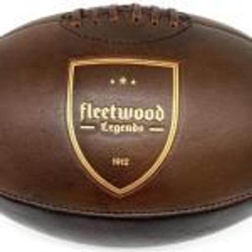 Ballon De Rugby Vintage Fleetwood Legends Cuir