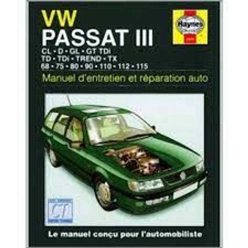 Manuel D'entretien Et Reparation Auto Vw Passat Iii